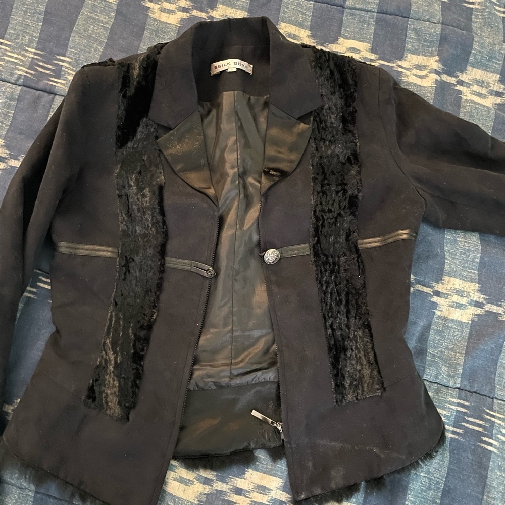 Black Textured blazer